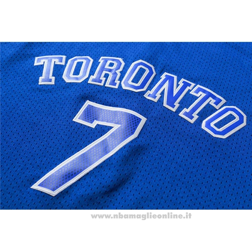 Maglia Toronto Raptors Kyle Lowry NO 7 Throwback Blu
